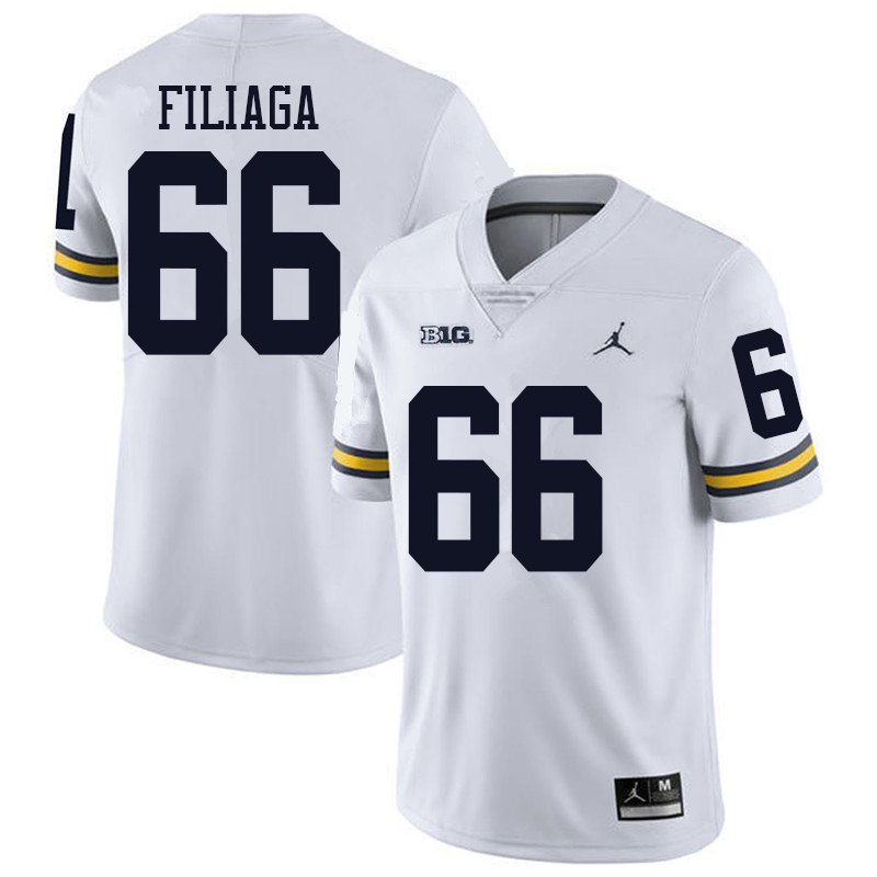 Jordan Brand Men #66 Chuck Filiaga Michigan Wolverines College Football Jerseys Sale-White